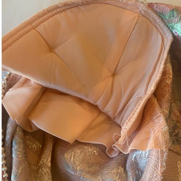 Vintage Nah Nah Collections Brocade 80's Jacket 22 Pink Floral  Beaded Womens - Picture 8 of 9